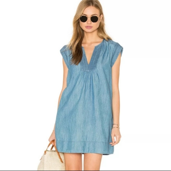 Soft Joie Blayne Chambray Shift Dress XS - Picture 1 of 10